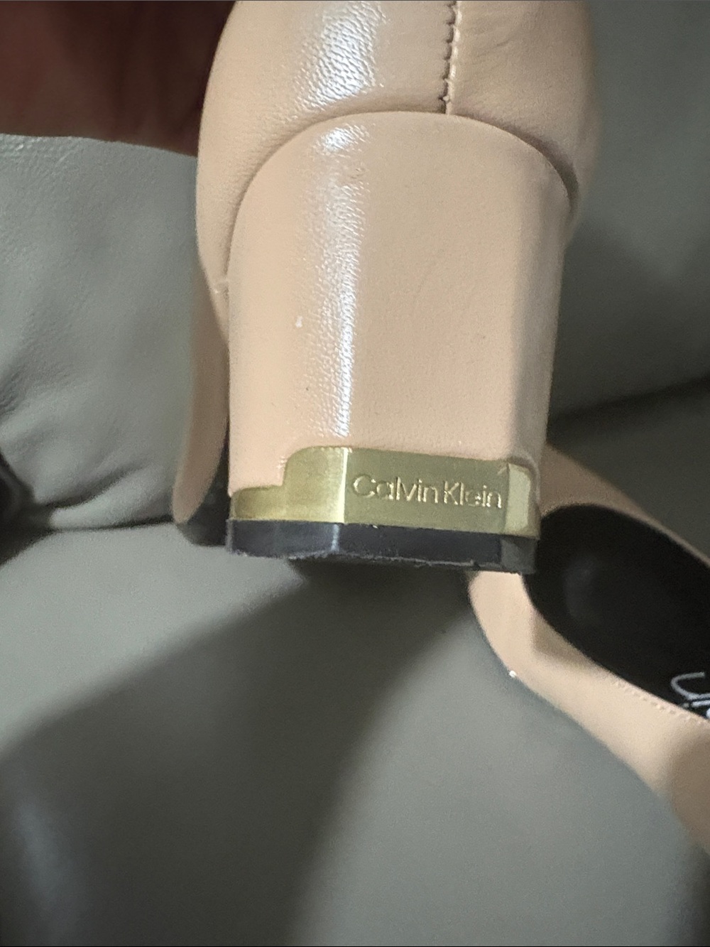 Calvin Klein Beige Pointed-Toe Pumps - Picture 6 of 7